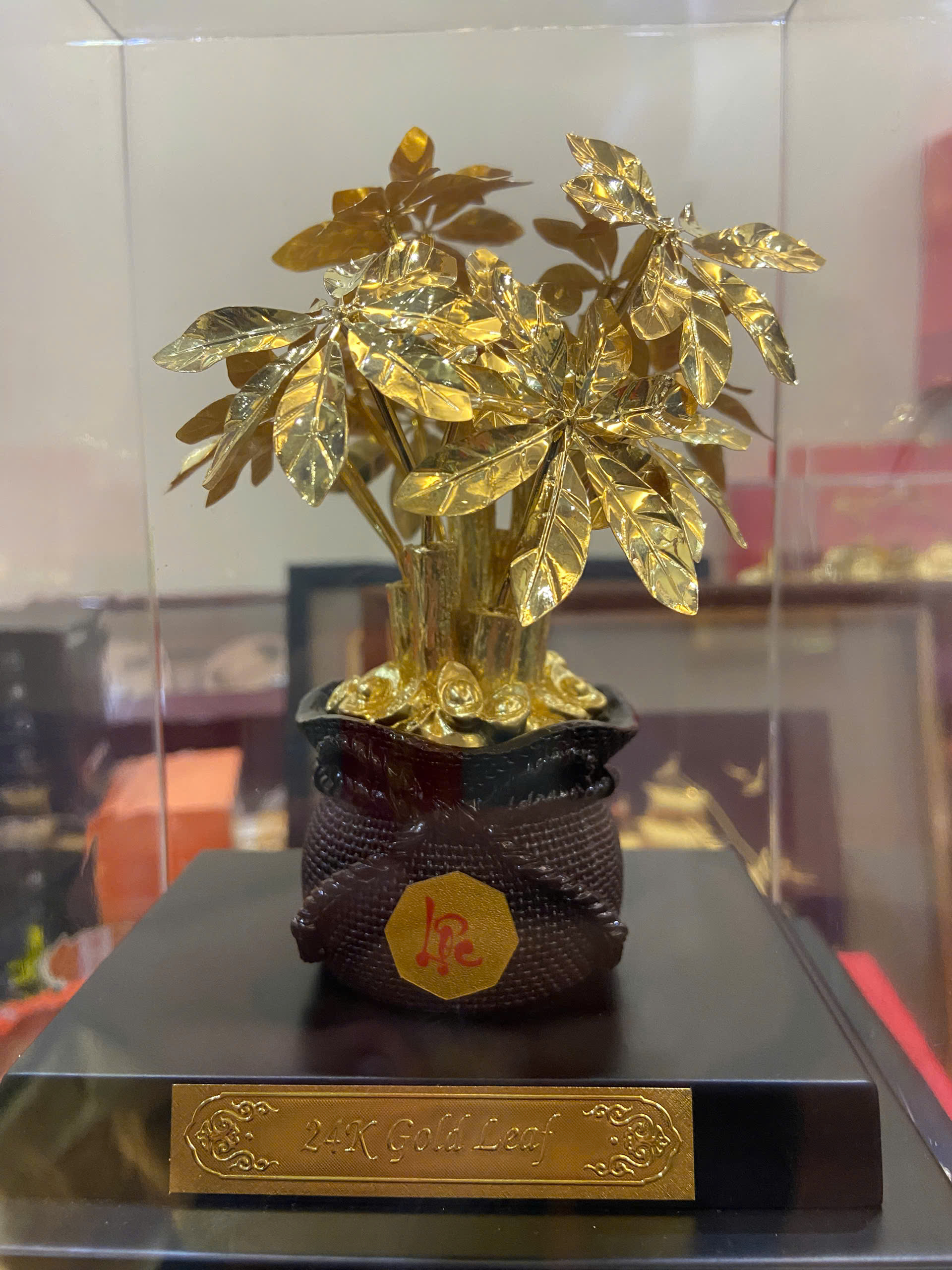 Cây kim ngân quà tặng mạ vàng 24k KT 22CM _thumbnail_2