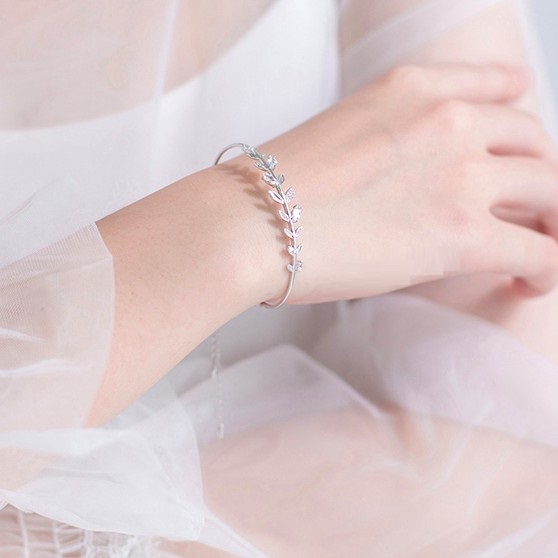 LT83 - Lắc tay nguyệt quế dây rút xi kim (Bạc or Xi vàng)_thumbnail_1