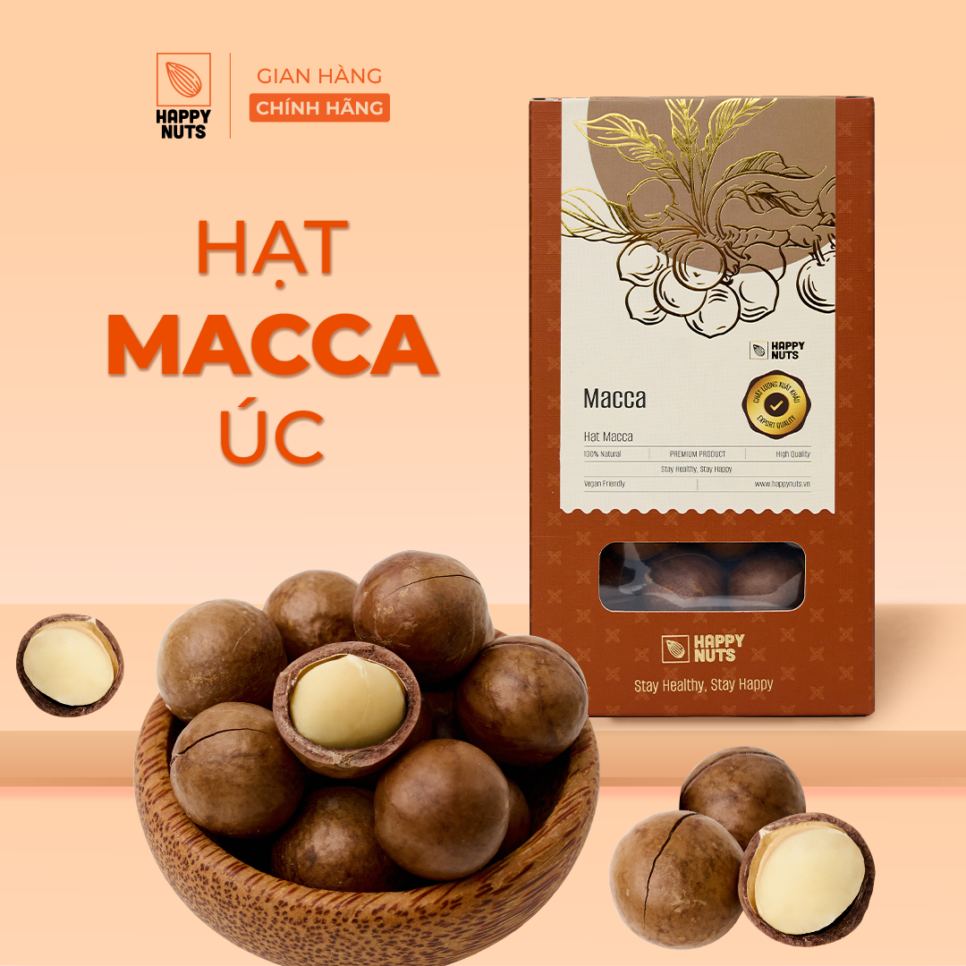 Hạt Macca Úc nứt vỏ size 25/27 250g