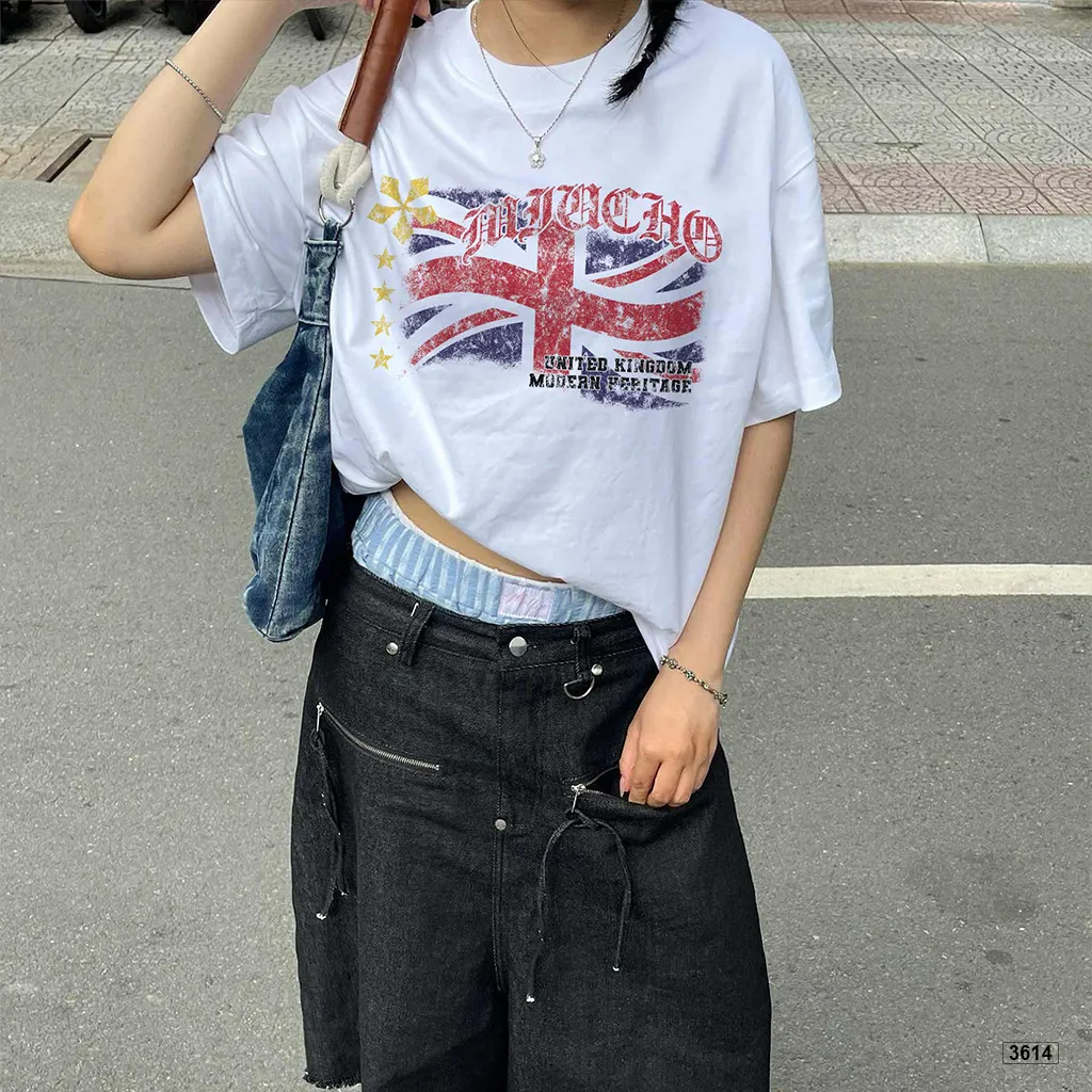 Áo thun unisex form boxy phong cách retro Miucho 3614_thumbnail_3