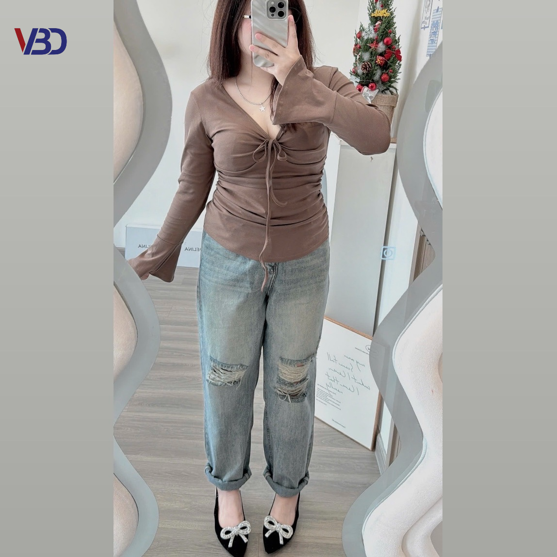 Quần baggy lưng thun rách kiểu bigsize QJ360 dành cho nàng béo mập từ 55-90kg_thumbnail_10