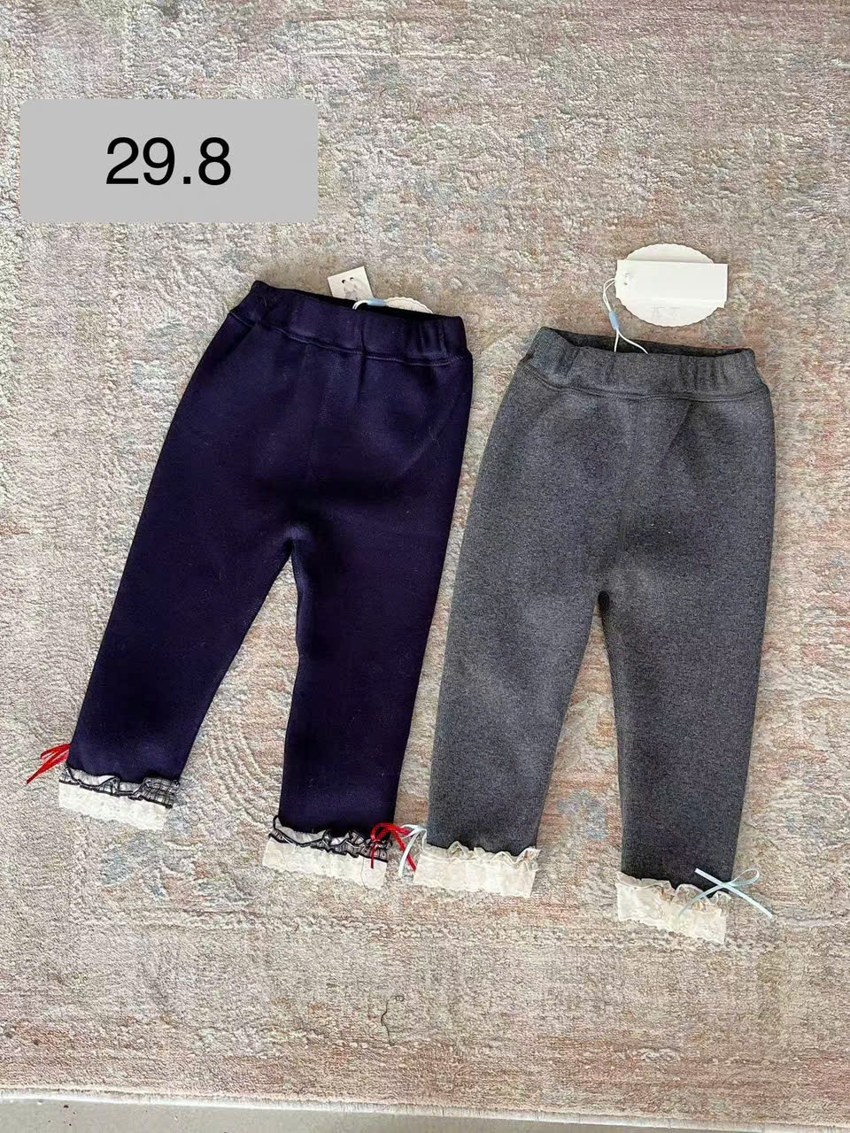 (Q225) Quần legging gấu bèo nơ đỏ màu xanh navi_thumbnail_0