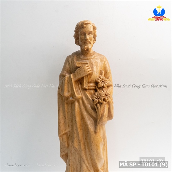 Tượng Thánh Giuse 30cm gỗ beech ✔_thumbnail_3