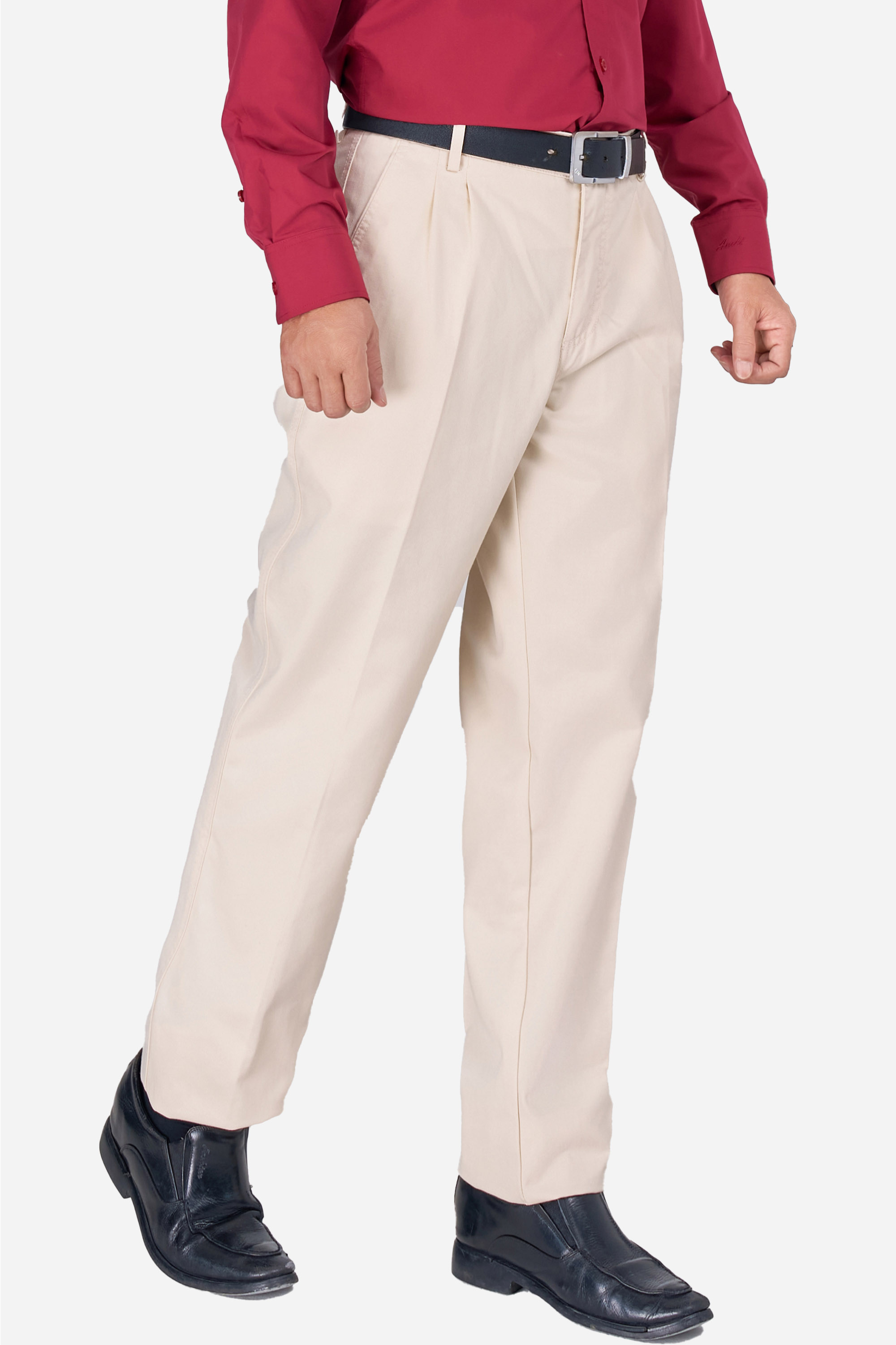 Quần Kaki Thô 2 Li Nam Trung Niên ANCHI Phom Suông Ống Rộng Màu Vàng Nhạt_thumbnail_27