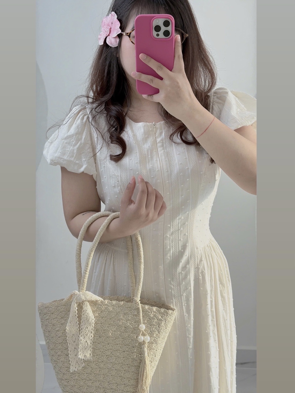 Đầm dáng dài chấm bi kiểu bigsize DA154 dành cho nàng béo mập từ 55-95kg_thumbnail_8