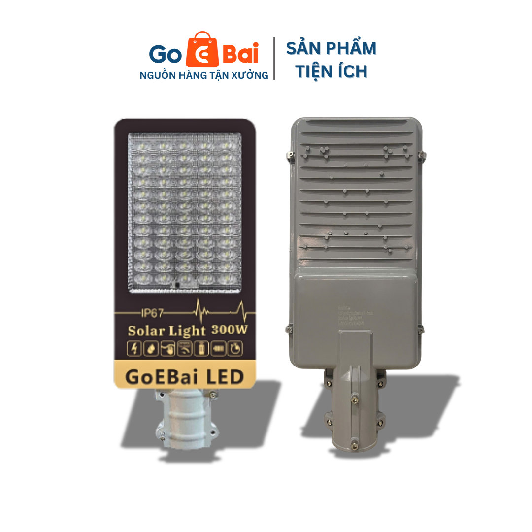 Đèn Đường Bàn Chải Năng Lượng Mặt Trời 300W Mắt Ngọc - Goebai LED_thumbnail_1