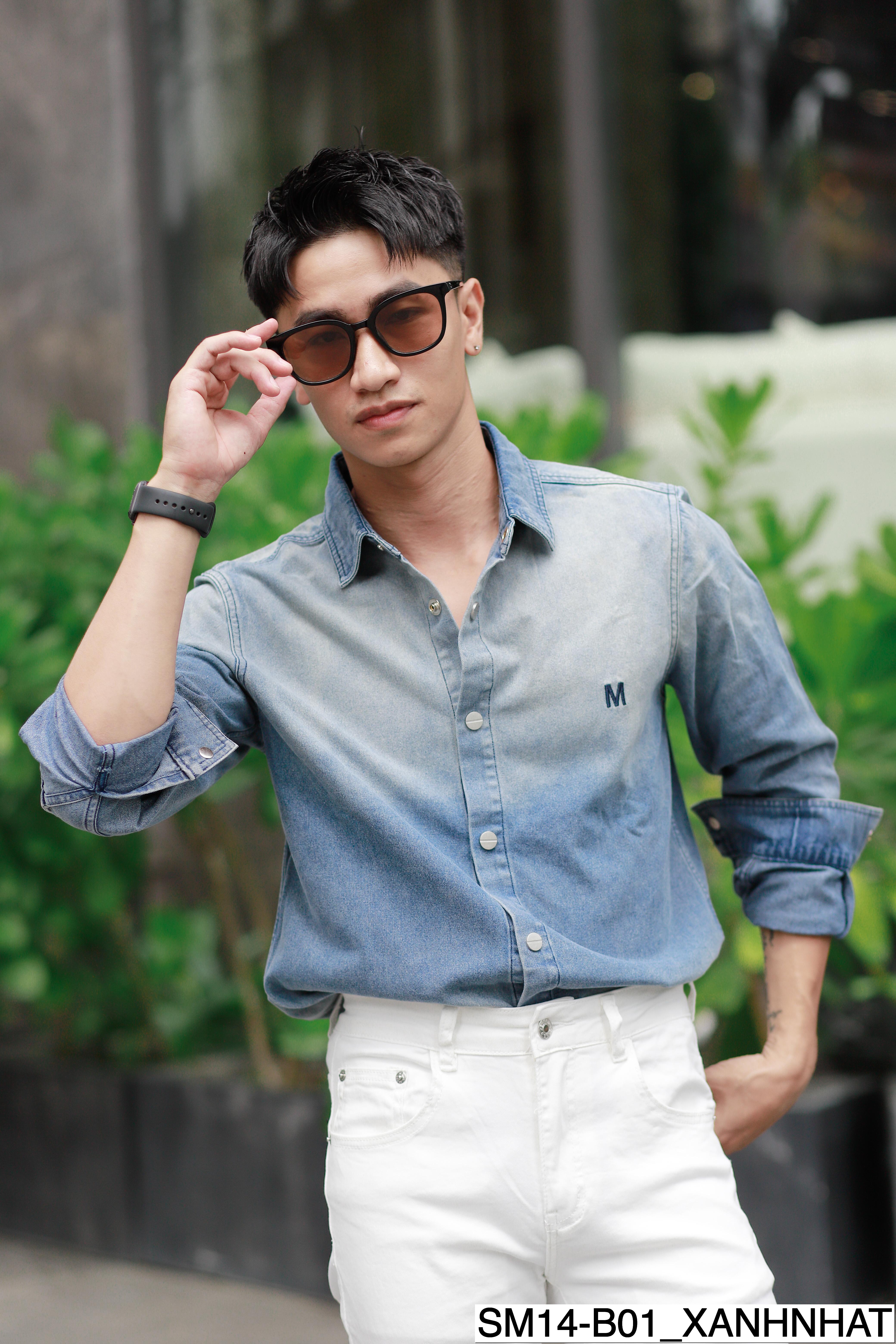B01 SM14 - Áo sơ mi nam jeans cao cấp