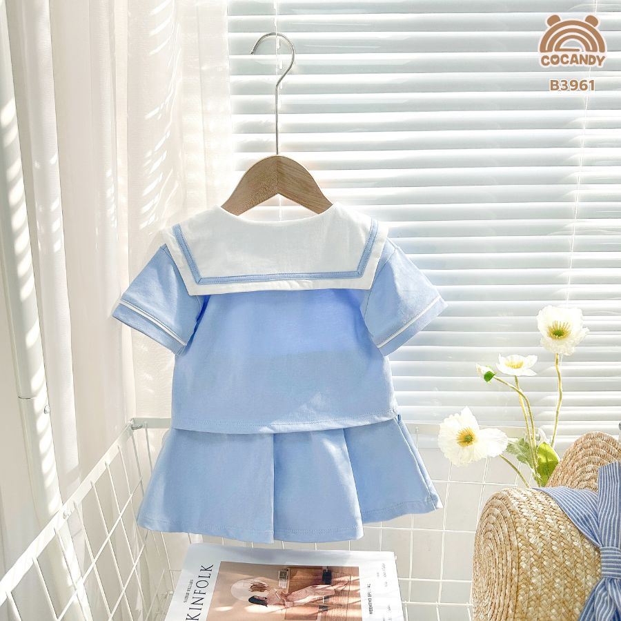 Bộ váy thuỷ thủ X.DƯƠNG phối viền TRẮNG_thumbnail_1