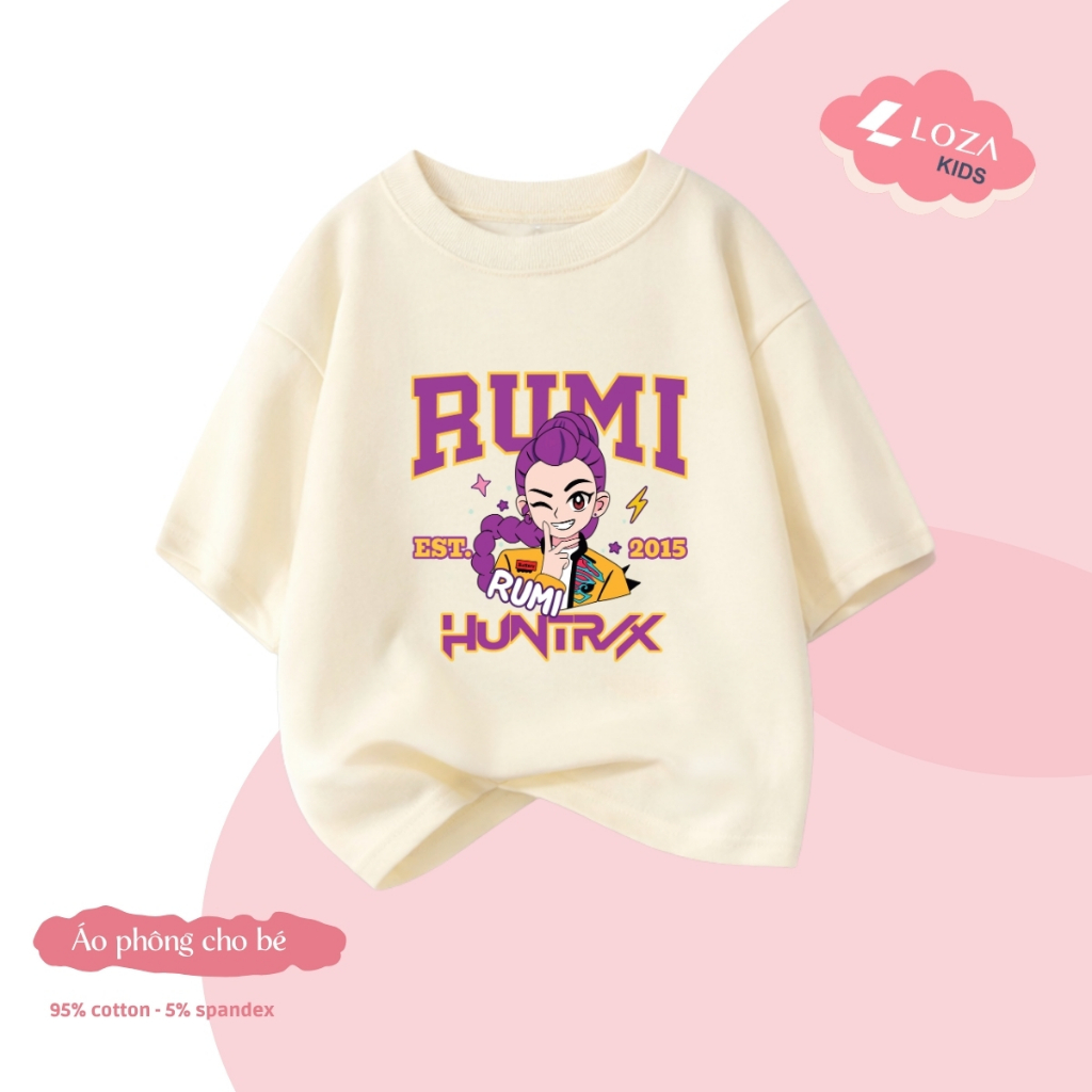Áo phông bé gái hình nhóm nhạc Huntrix Rumi, Zoe, Mira - Loza Kids AT019_thumbnail_4