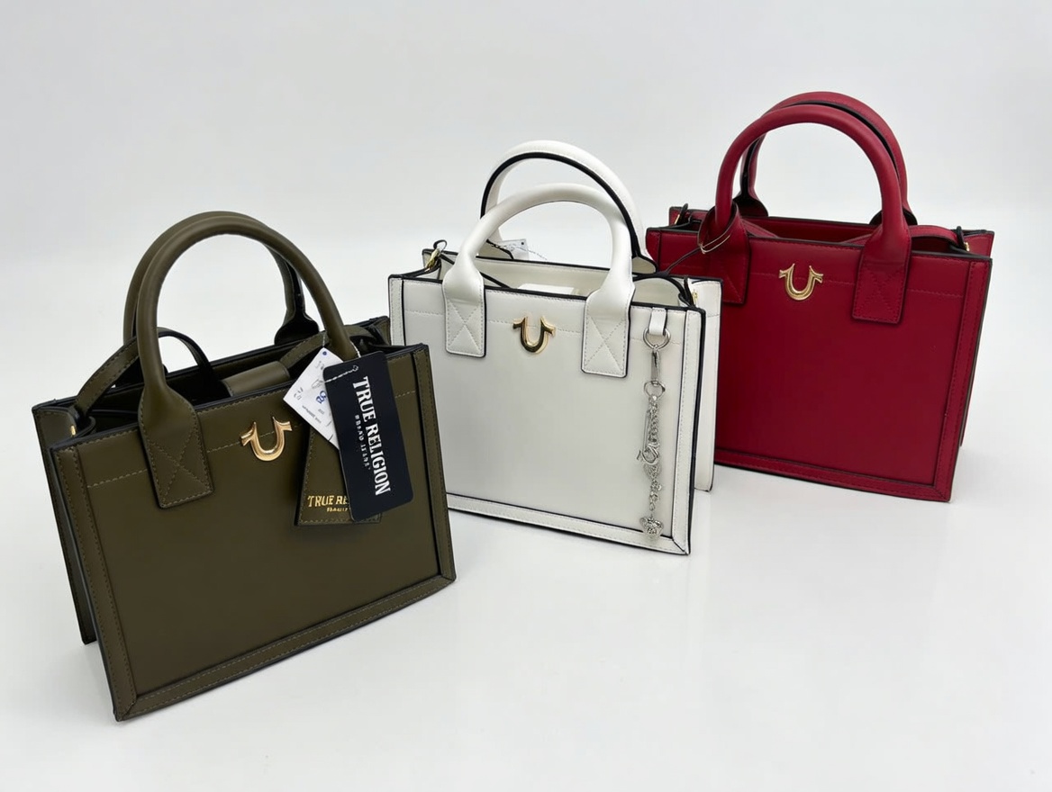 Túi Xách Nữ True Religion Form Cứng Cao Cấp – 3 Màu Đỏ / Trắng / Xanh Rêu Sang Trọng