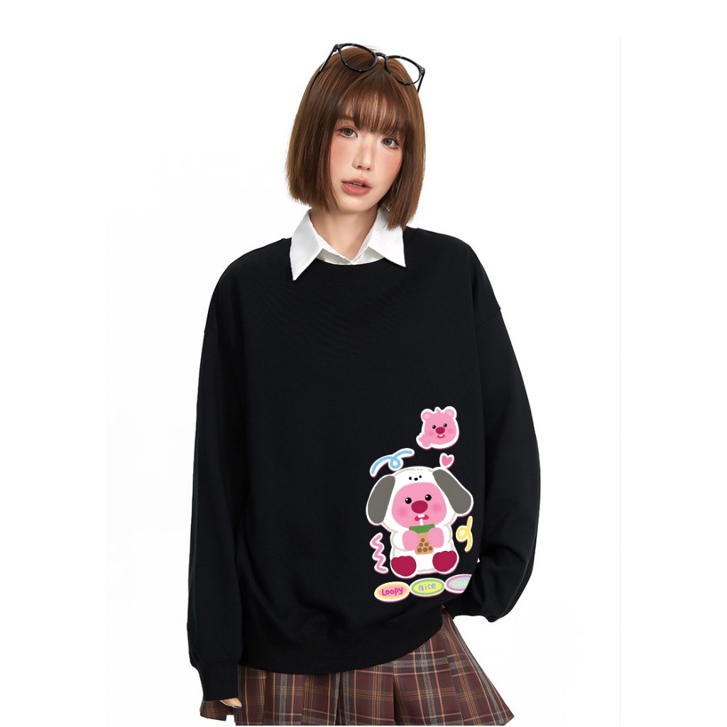Áo sweater gấu Loopy unisex local brand STD759 Miucho chân cua in artwork_thumbnail_4