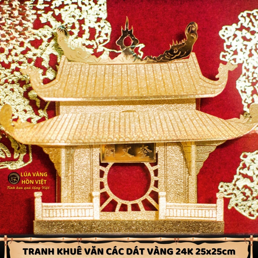 TRANH KHUÊ VĂN CÁC DÁT VÀNG 24K 25x25cm_thumbnail_3