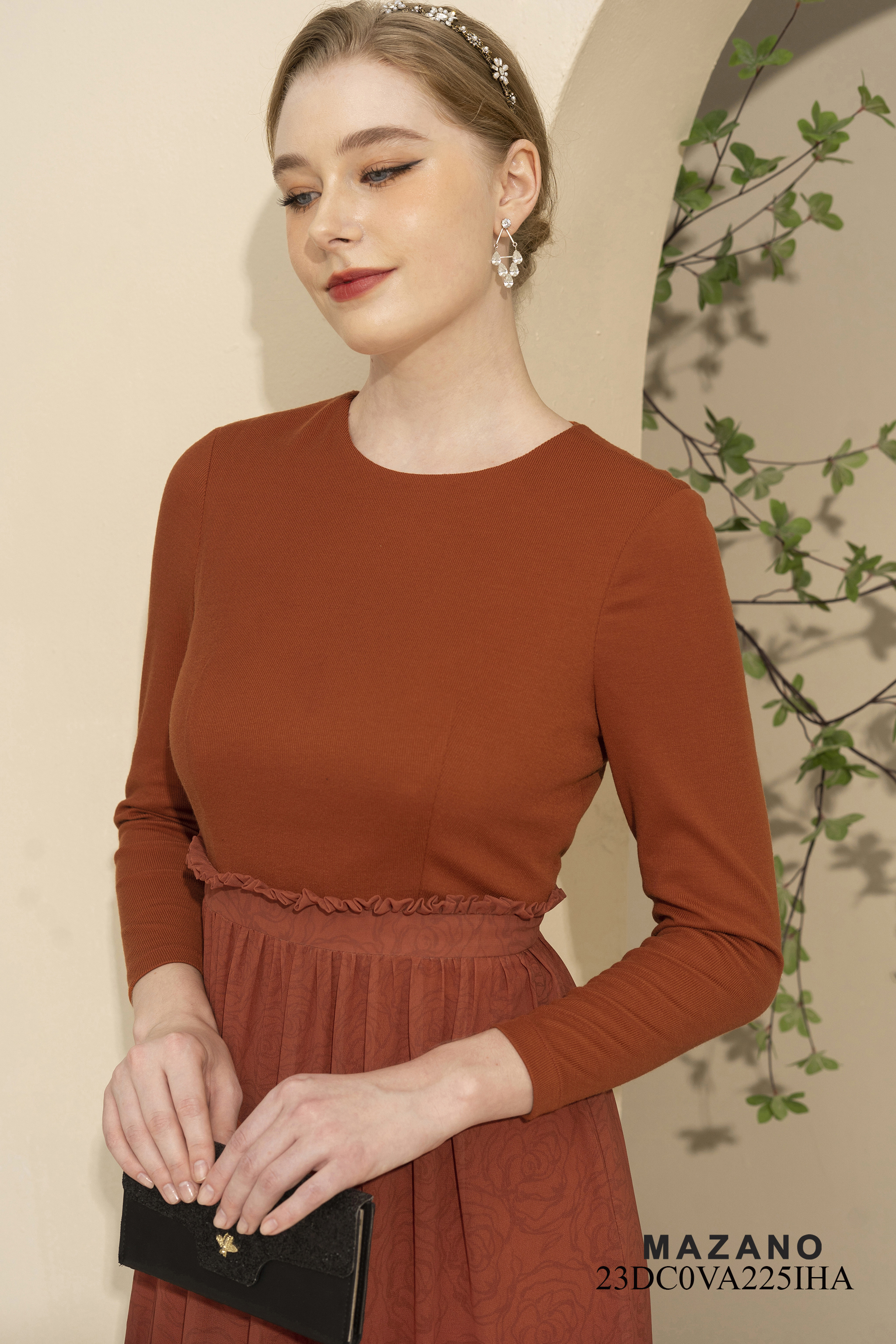 Đầm dệt kim phối chân voan ombre_thumbnail_3