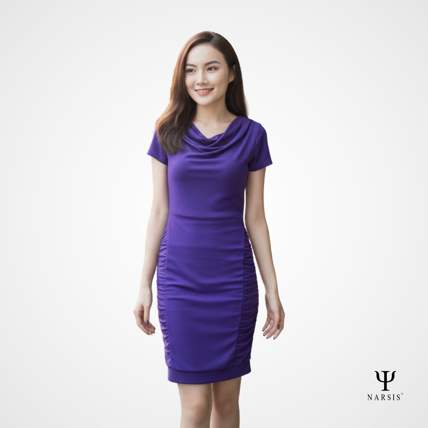 VÁY NỮ  MÀU TÍM NEW1248 NARSIS CHẤT LIỆU THOÁNG MÁT, DỄ CHỊU, THOẢI MÁI CẢ NGÀY, DỄ VẬN ĐỘNG