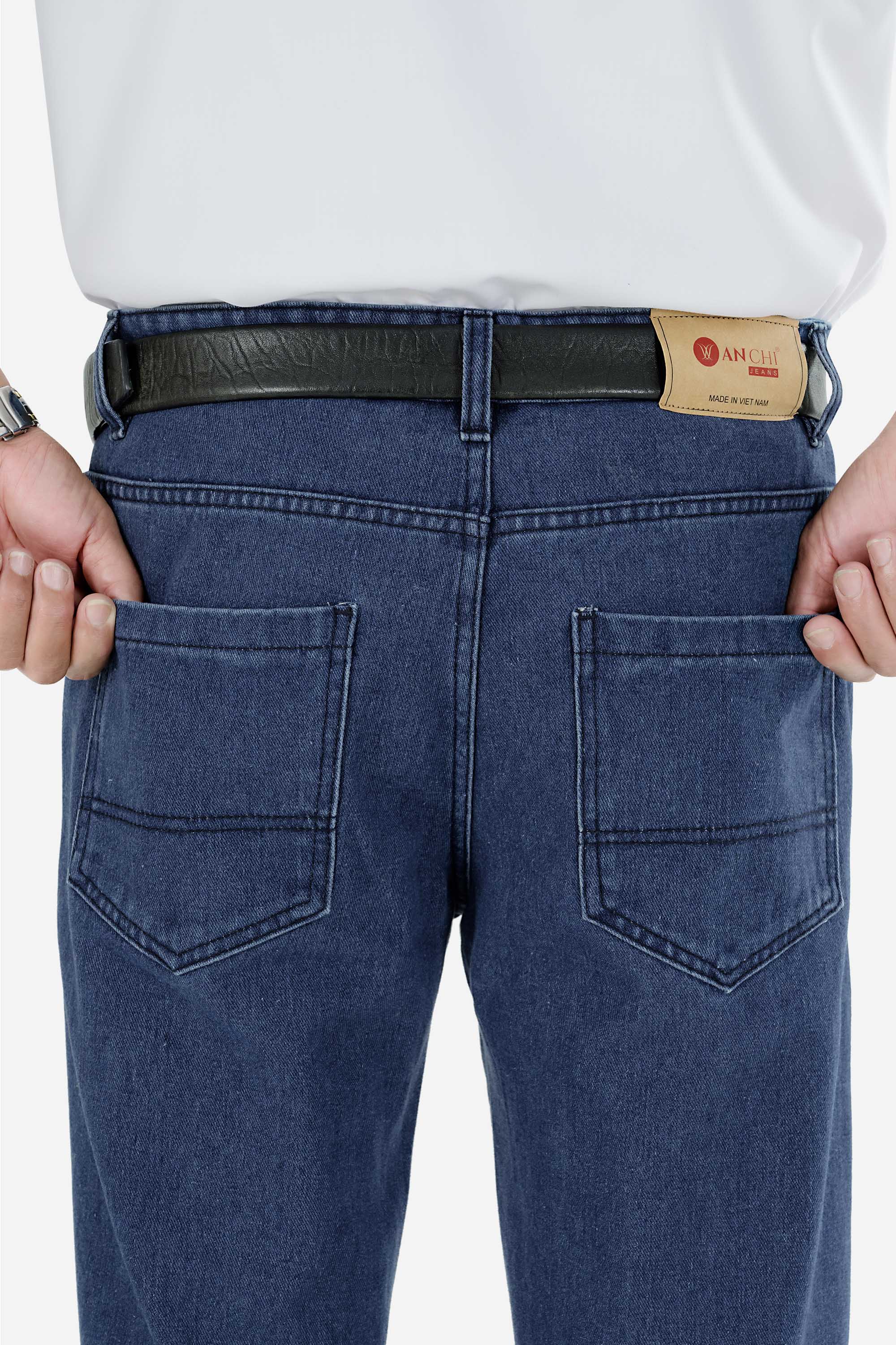 Quần Jeans 1 Li Nam Trung Niên ANCHI Chất Liệu Cafe Dáng Suông Túi Chéo Cao Cấp_thumbnail_14