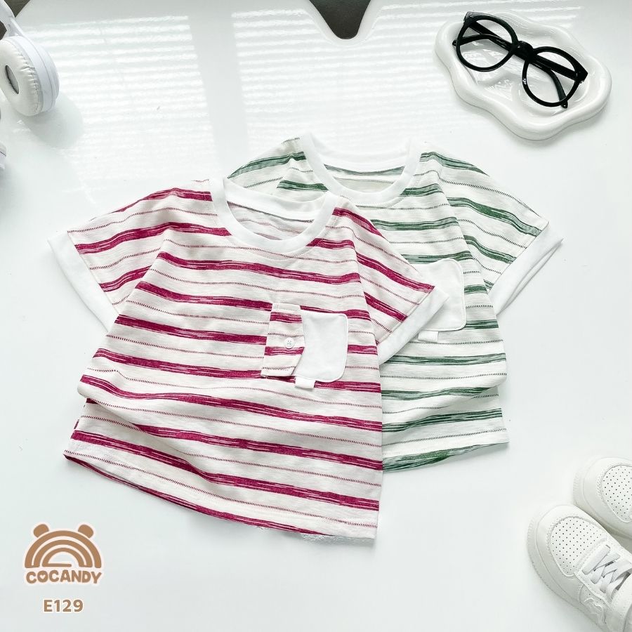 Áo cộc kẻ ĐỎ BE phối túi hòm thư_thumbnail_5