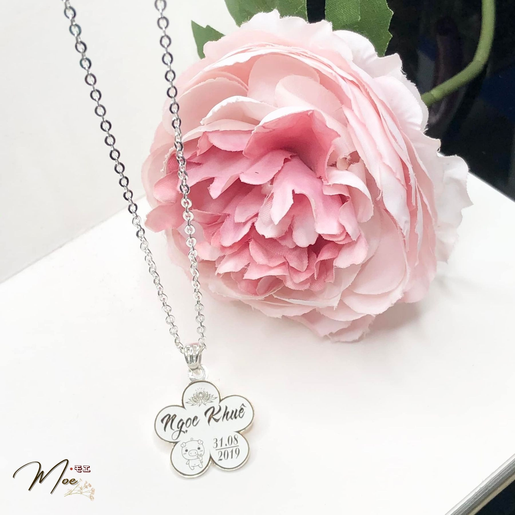 B60 - Dây chuyền khắc tên theo yêu cầu cho bé