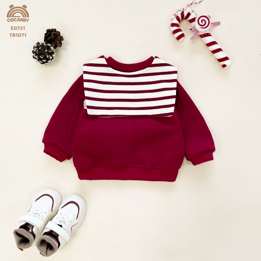 Áo dài nỉ ĐỎ phối ngực gấu_thumbnail_4