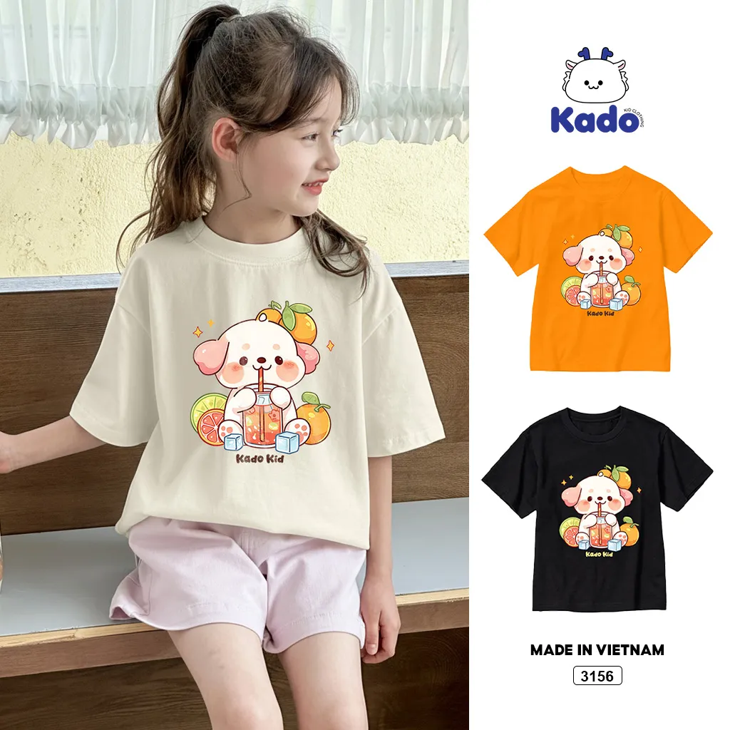 Áo thun bé trai bé gái 12 con giáp tuổi Tuất Kado 3156