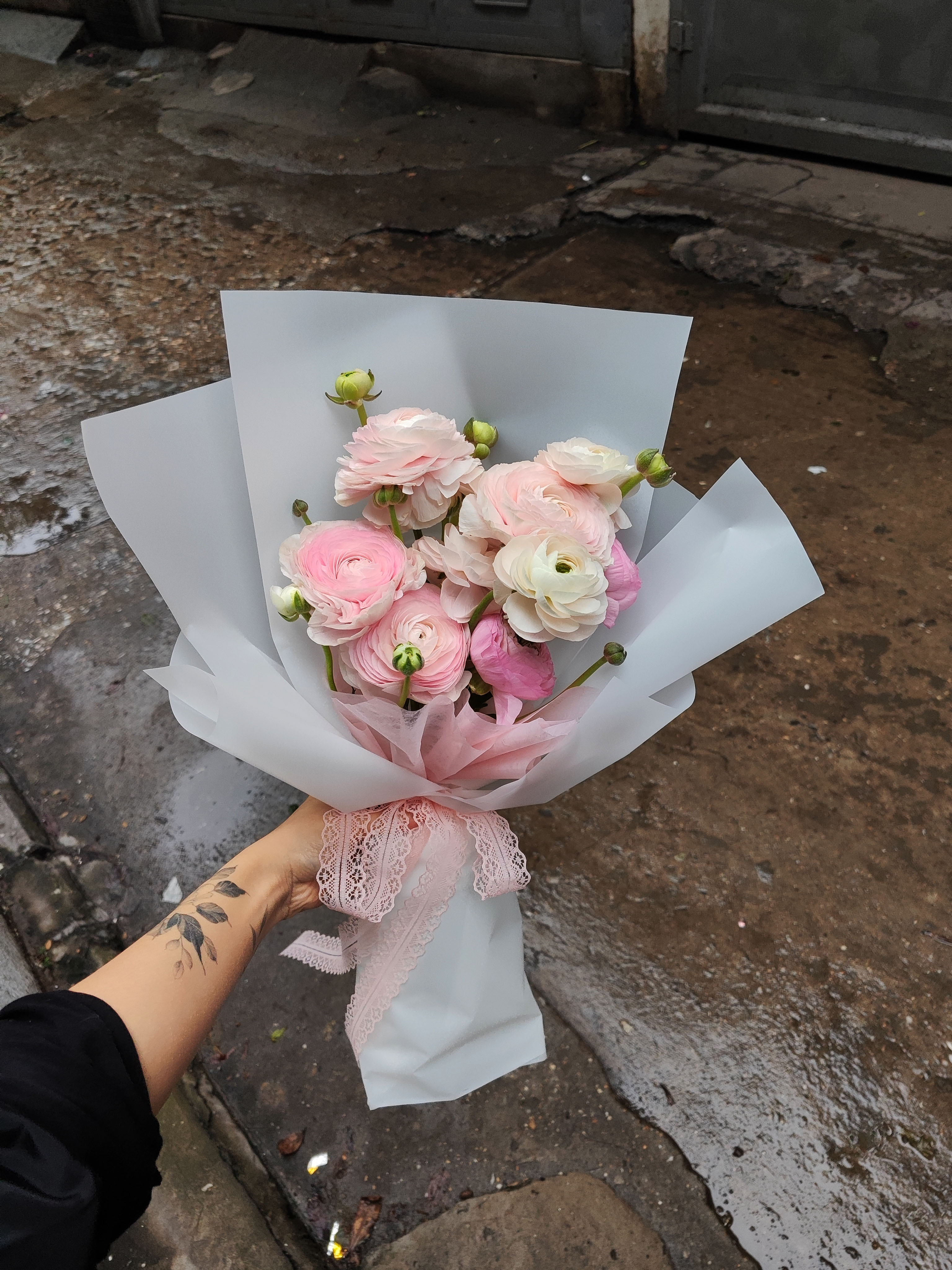 Bó mao lương vip hồng nhạt mix