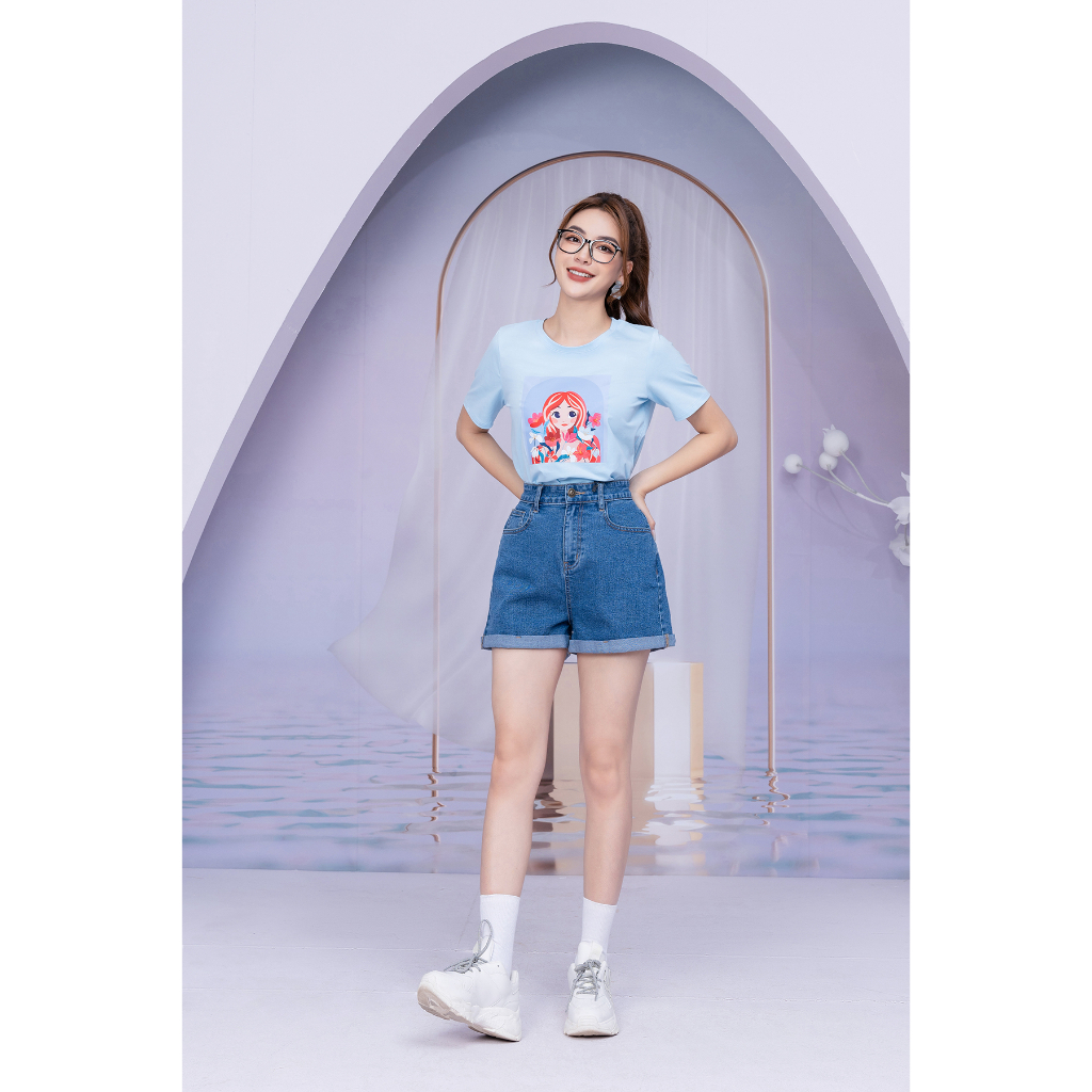 Quần short Jean nữ - Quần đùi nữ Loza QJ602093XD_thumbnail_4