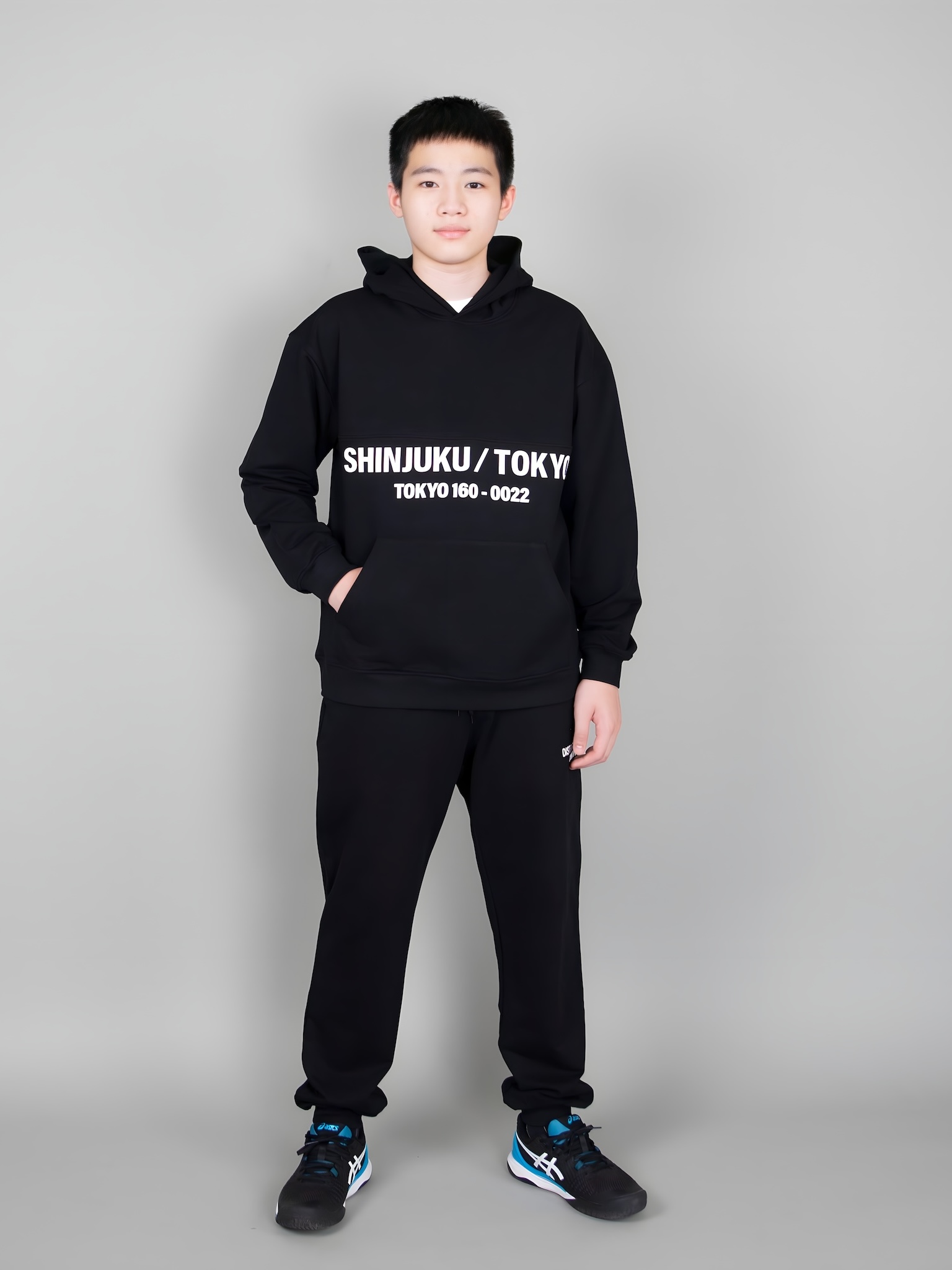 Quần nỉ da cá đen túi chéo in hình_thumbnail_4