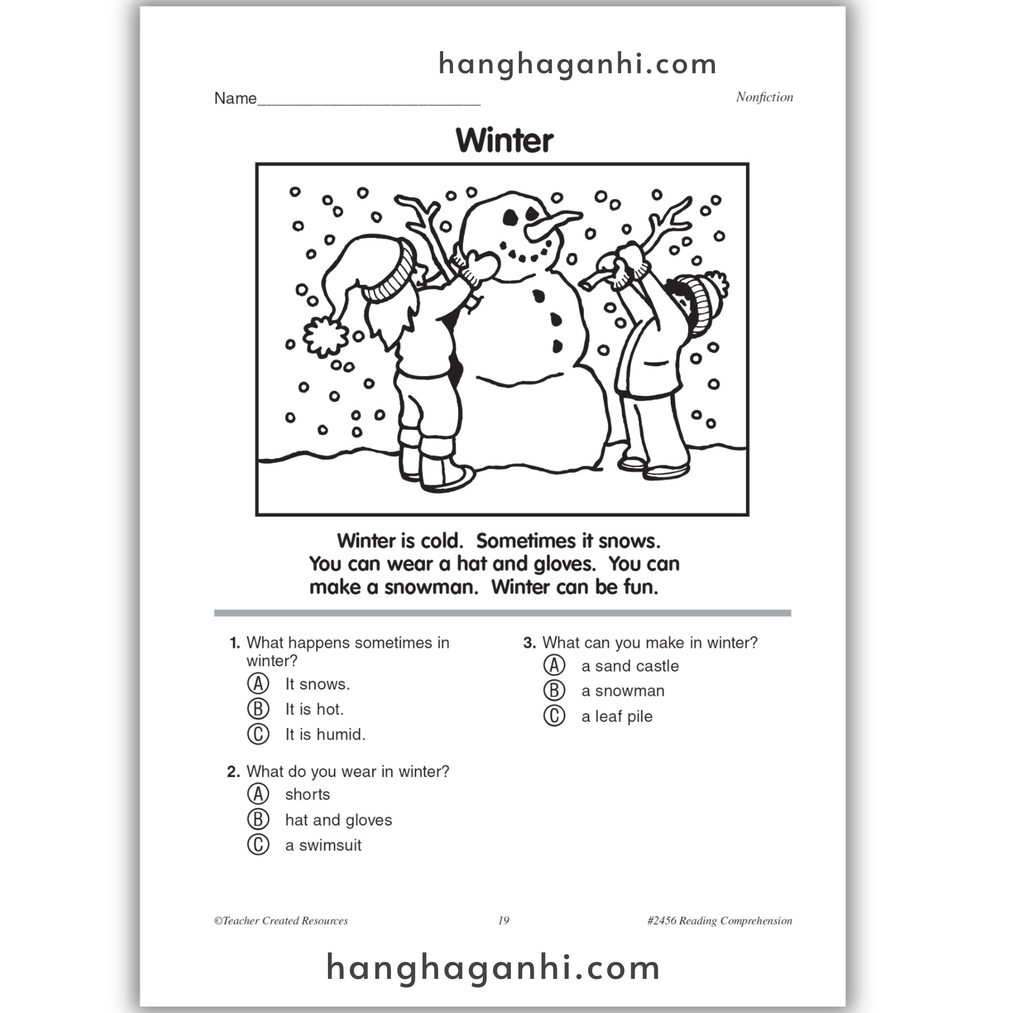 Reading Comprehension Grade 1 Teacher Created Resources, sách đọc hiểu lớp 1_thumbnail_6