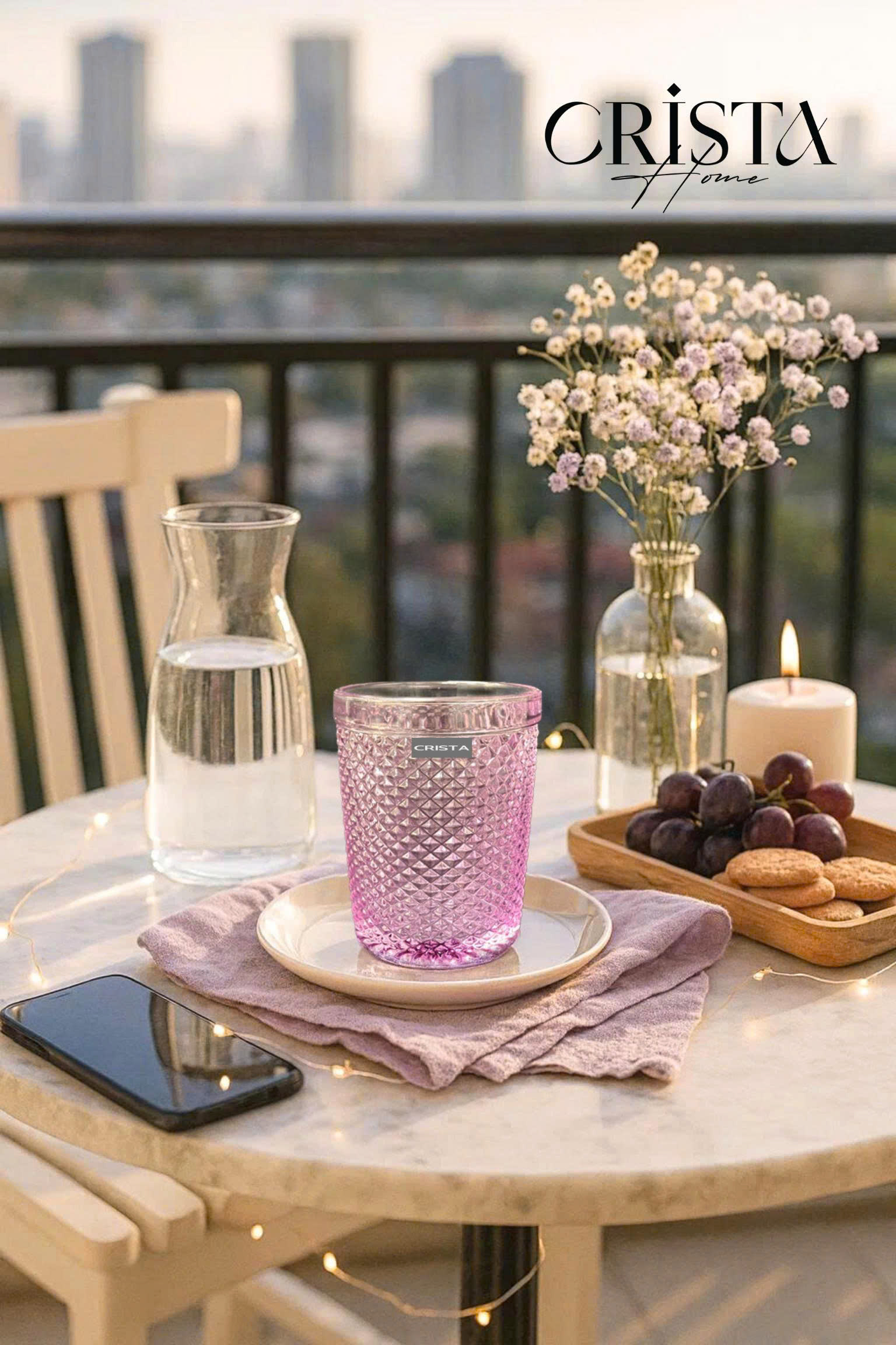 Bộ 4 cốc thủy tinh CRISTA HOME  vân kim cương 300ml_thumbnail_26