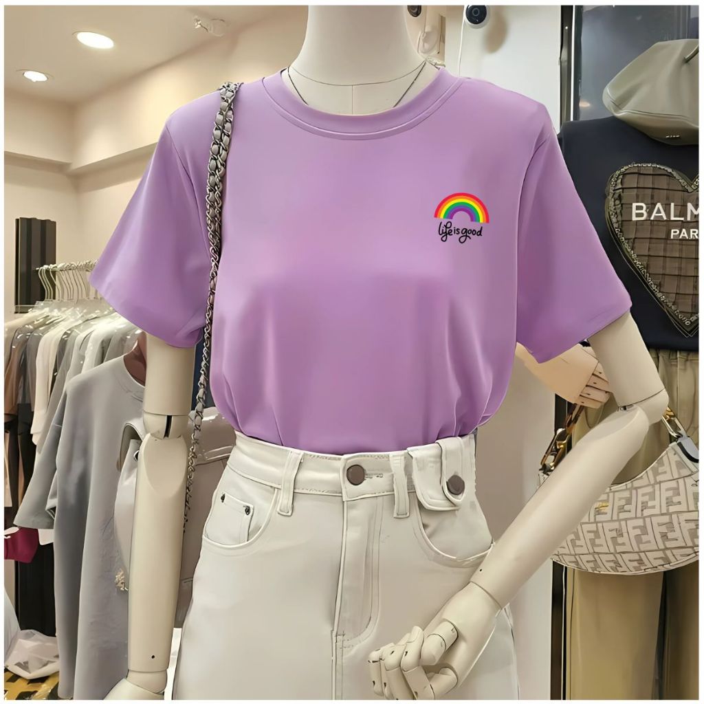 [Form Rộng] Áo phông nữ 𝐋𝐎𝐙𝐀 màu tím in hình chất liệu cotton co giãn 4 chiều - Mã G0276_thumbnail_17