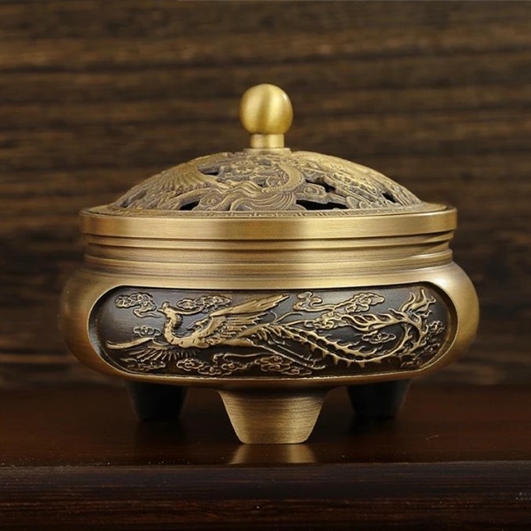 Lư đồng xông trầm loại bé 9x9cm (không đế)