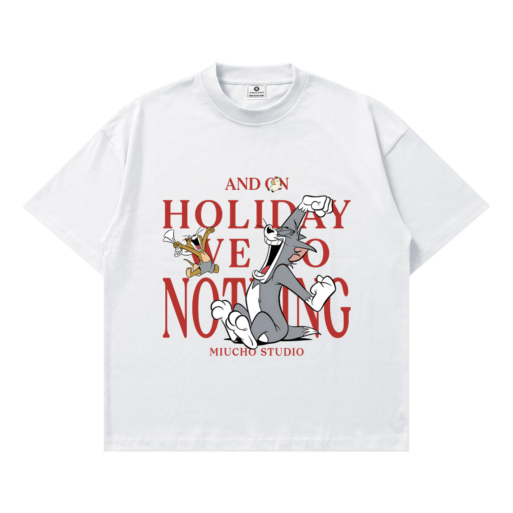 Áo thun Tết form boxy nam nữ Miucho vải mềm mại thấm hút tốt y2k Tom & Jerry 2951_thumbnail_0