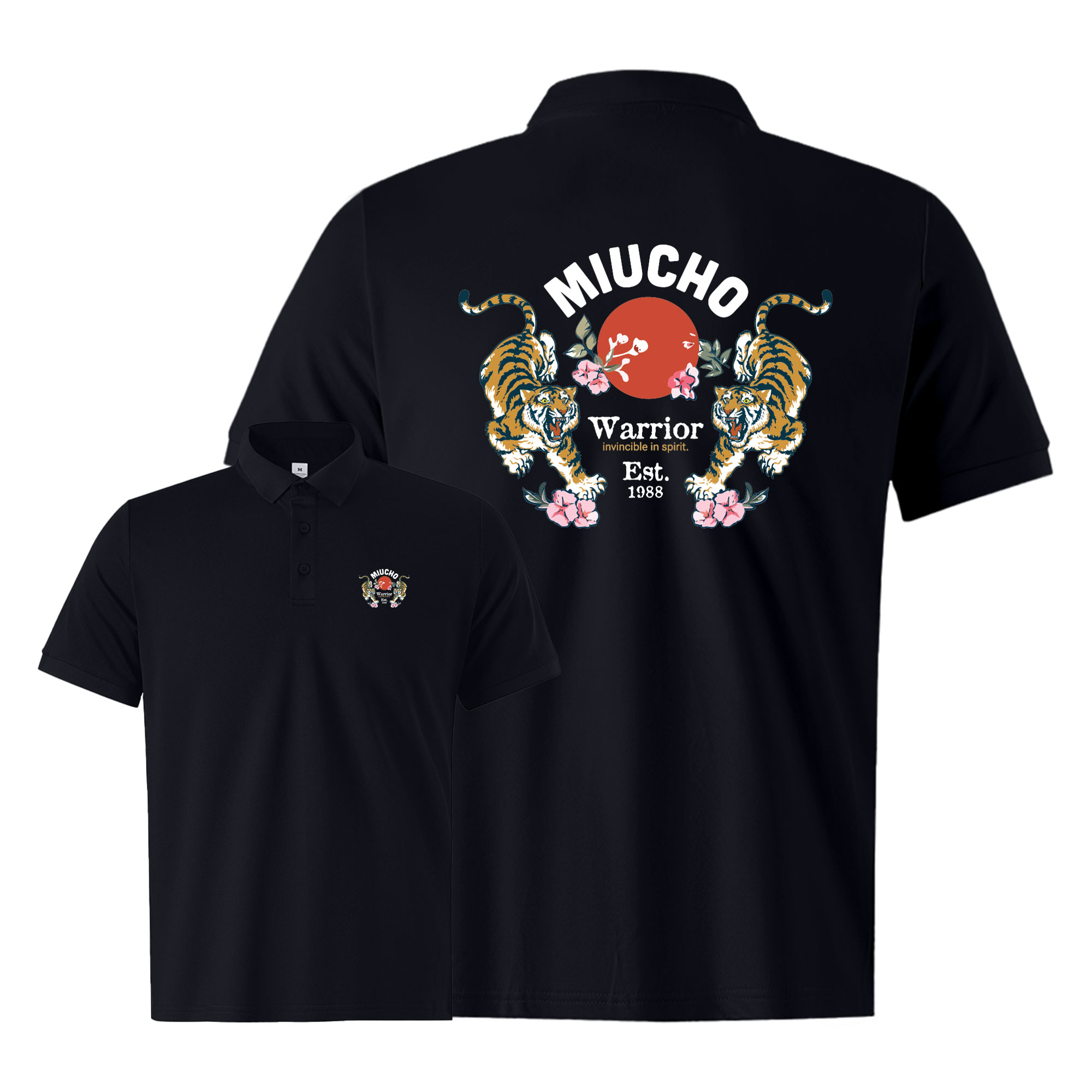 Áo polo nam form vừa 1910 Miucho Iconic vải cá sấu đứng form thoáng mát in mix_thumbnail_12