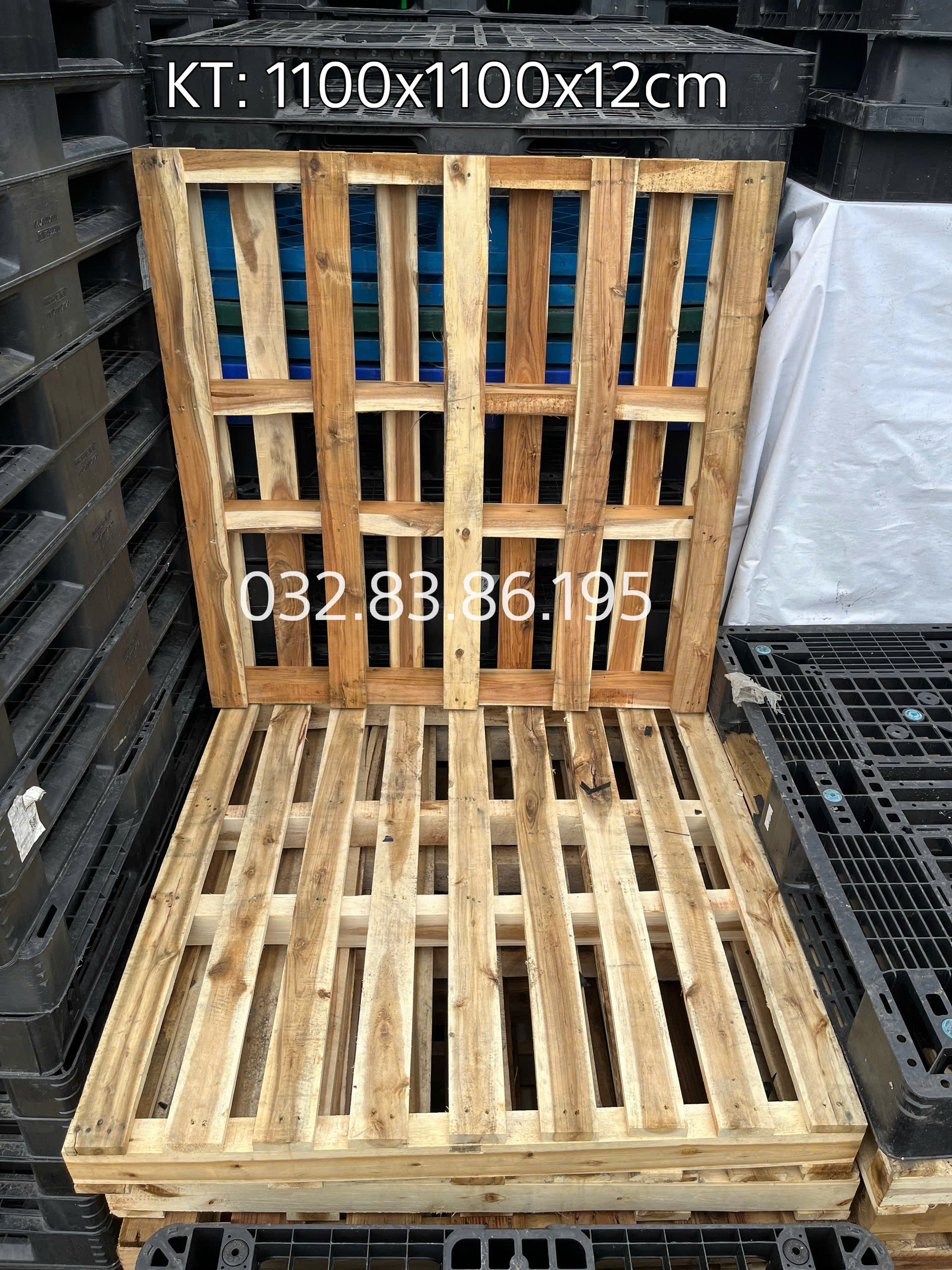 Pallet Gỗ 1100 x 1100 x 120mm