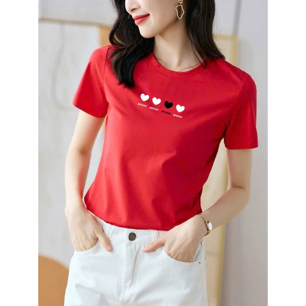 [Form Vừa] Áo thun nữ Loza hình tim nhiều màu chất liệu thun cotton mềm mịn -Áo phông mùa hè mã VT8132_thumbnail_3