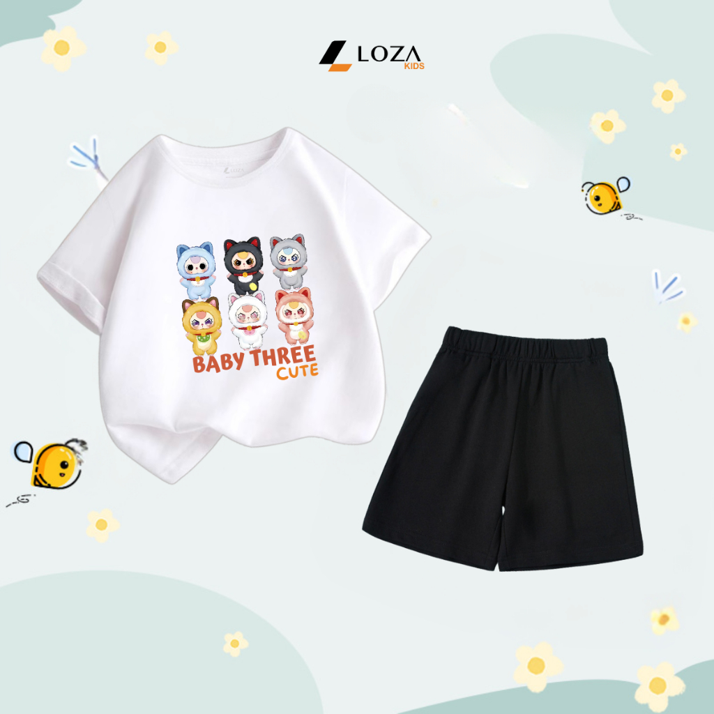 Bộ đồ trẻ em in hình 'Baby Three Cute'-  Loza Kids SB236_thumbnail_3