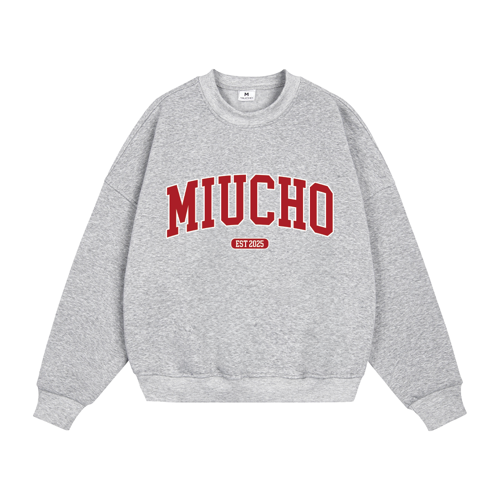 Áo sweater nam form boxy 1915 Miucho Club cổ tròn vải nỉ bông 350 GSM dày dặn in mix_thumbnail_8