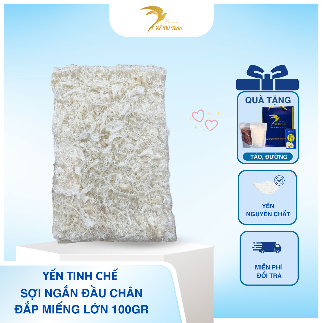 [S30] TINH CHẾ SỢI NGẮN ĐẦU CHÂN ĐẮP MIẾNG LỚN 100GR