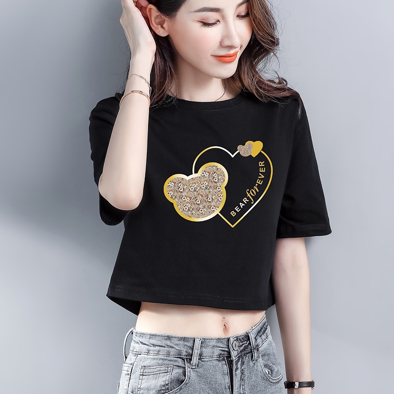 [Form rộng] Áo croptop nữ kiểu form rộng - Áo thun croptop LOZA G0126