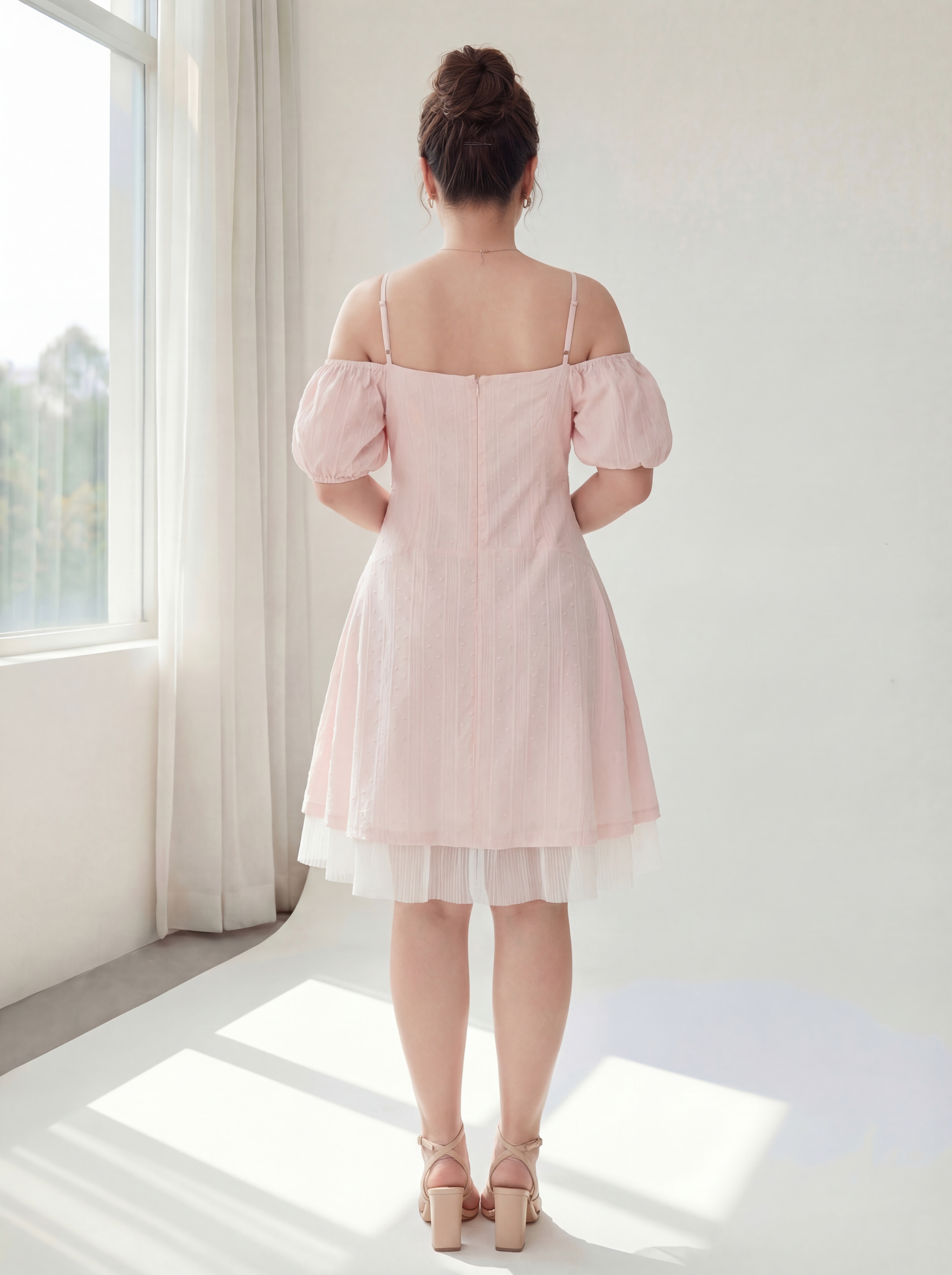 BIGSIZE- Đầm kiểu phối dập ly V-DA185_thumbnail_3