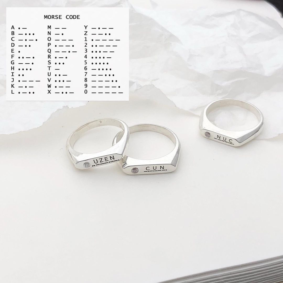 ĐN90 - Nhẫn đôi mặt vuông vát khắc tên theo yêu cầu_thumbnail_1