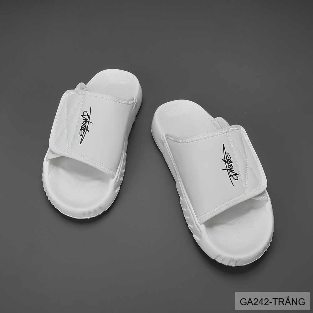 GA242 - Dép xỏ ngón nam da bò phong cách trẻ trung màu trắng đen_thumbnail_2