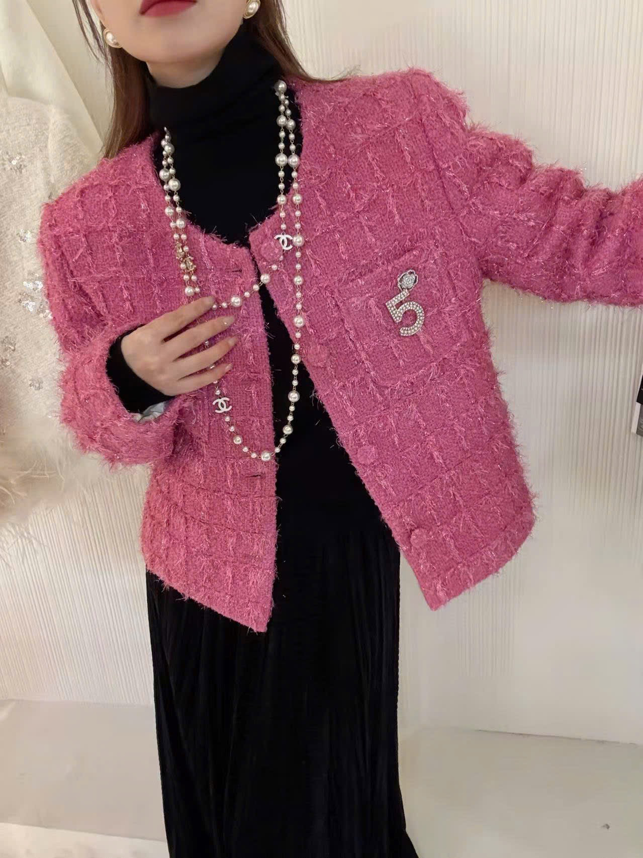 Áo dạ Hồng tag 5 - V85