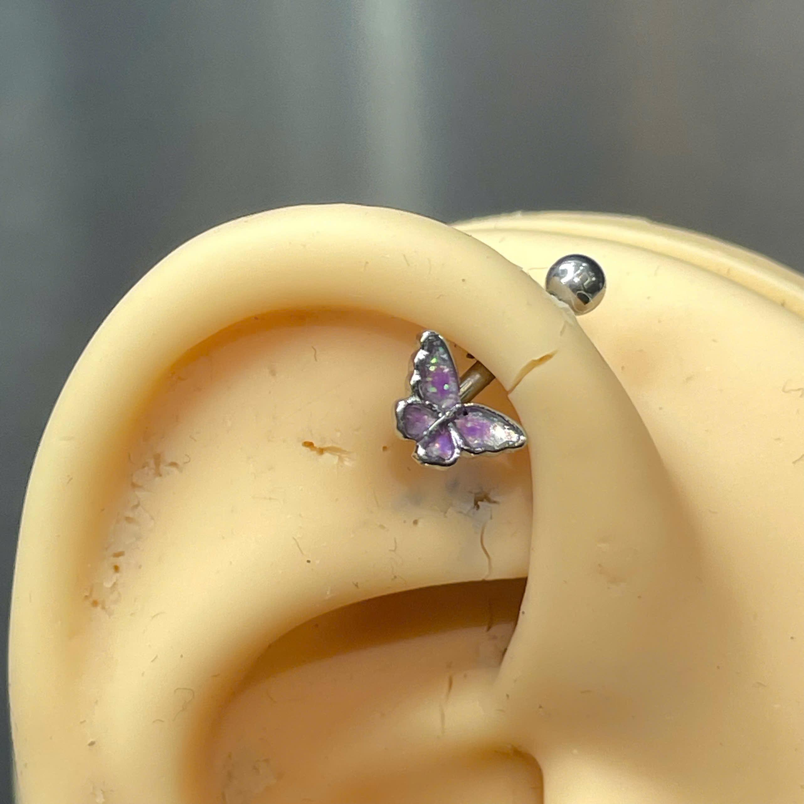 khuyên kiểu vertical con bướm tím bốn cánh viền bạc _thumbnail_3