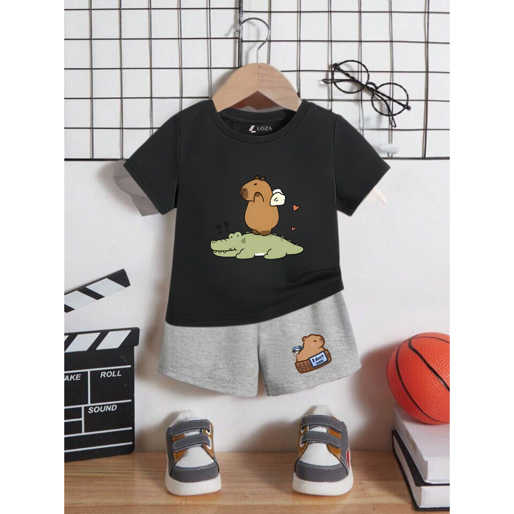 Bộ đồ bé trai in hình Capybara - Loza Kids SB106_thumbnail_5