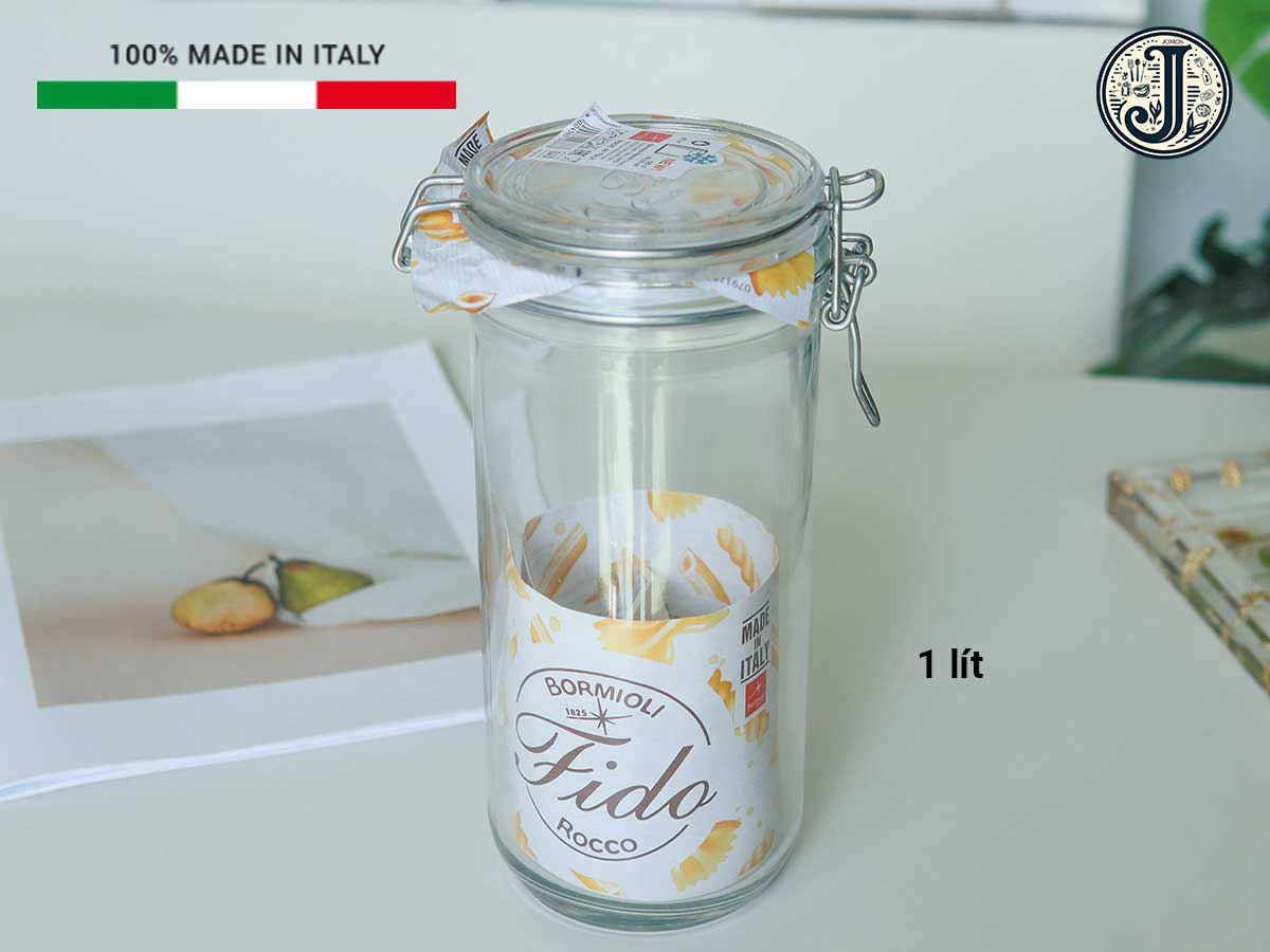 Hũ thủy tinh nắp cài Fido Bormioli Rocco (Hũ cao)_thumbnail_6