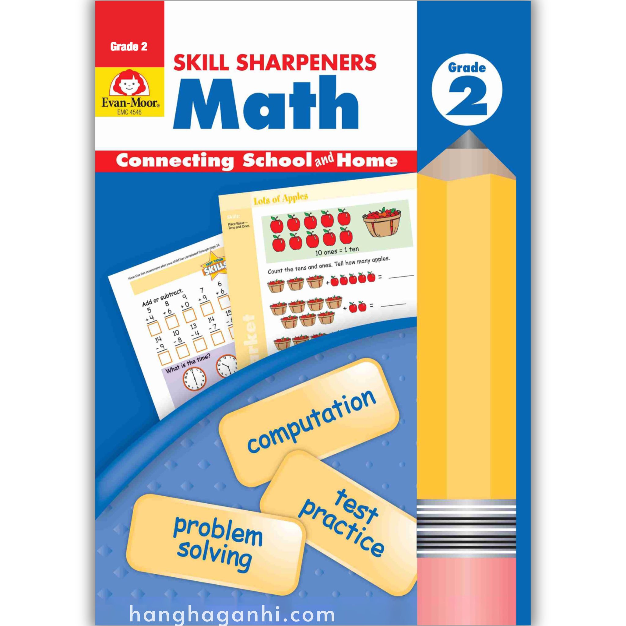 Skill Sharpeners Math Grade 2, Sách Toán Mỹ Evan Moor cho học sinh lớp 2