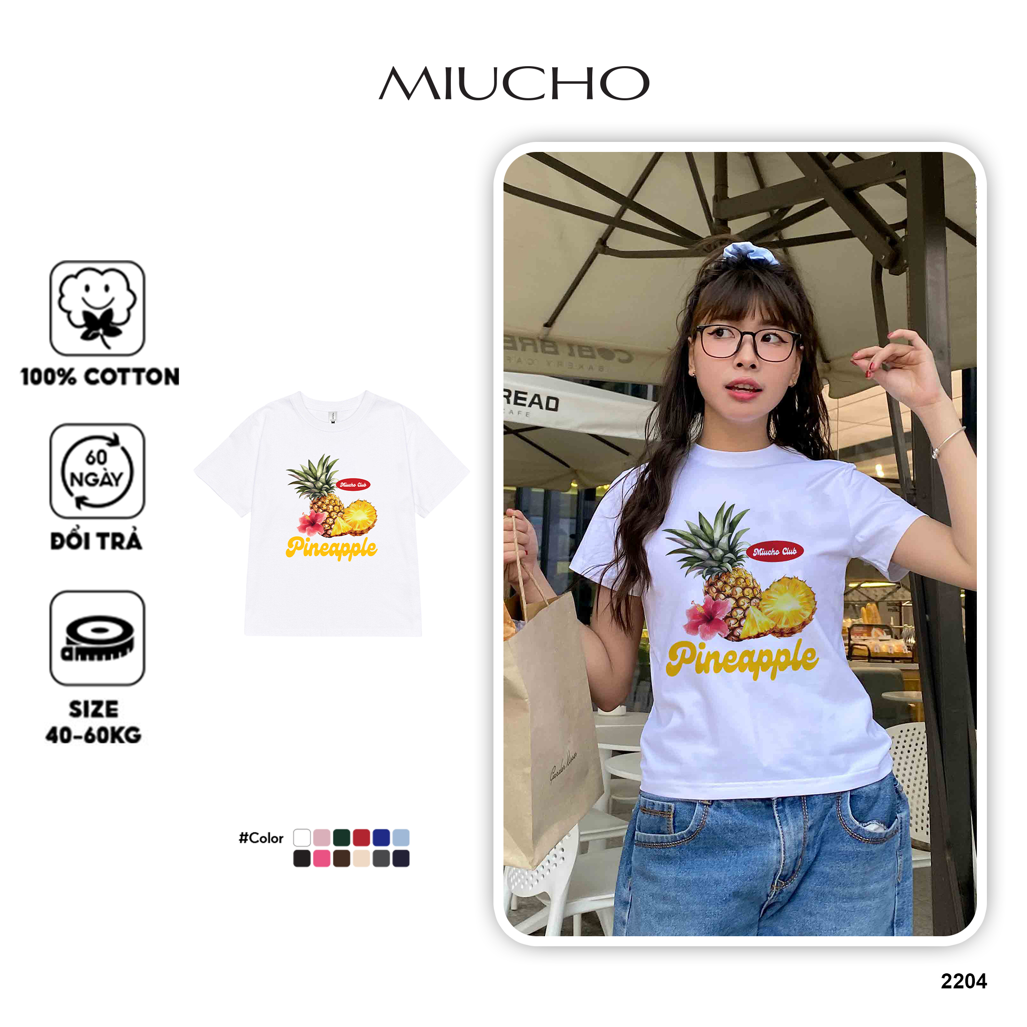 Áo baby tee ôm body trái cây hè biển Miucho BST cổ tròn vải cotton 4c thoáng mát in mix_thumbnail_48
