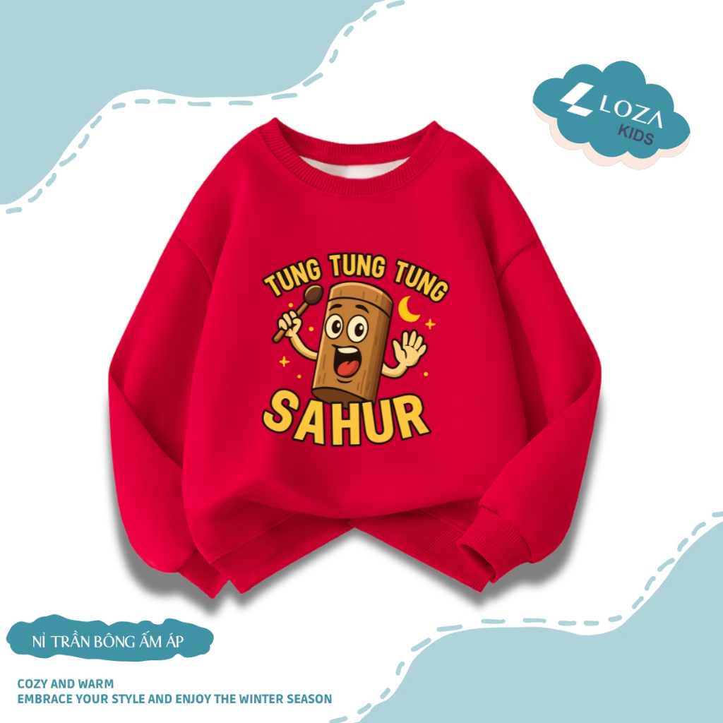 Áo sweater bé trai BST Brainrot, Tung Tung Sahur  - Áo nỉ trẻ em cổ tròn size từ 15-40kg  Loza Kids IN011_thumbnail_14
