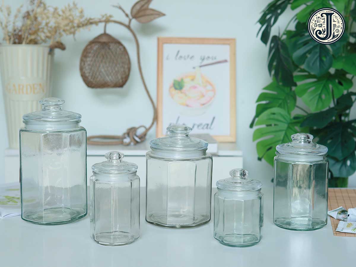 Hũ thủy tinh bát giác đựng hạt, cà phê, bánh kẹo_thumbnail_3