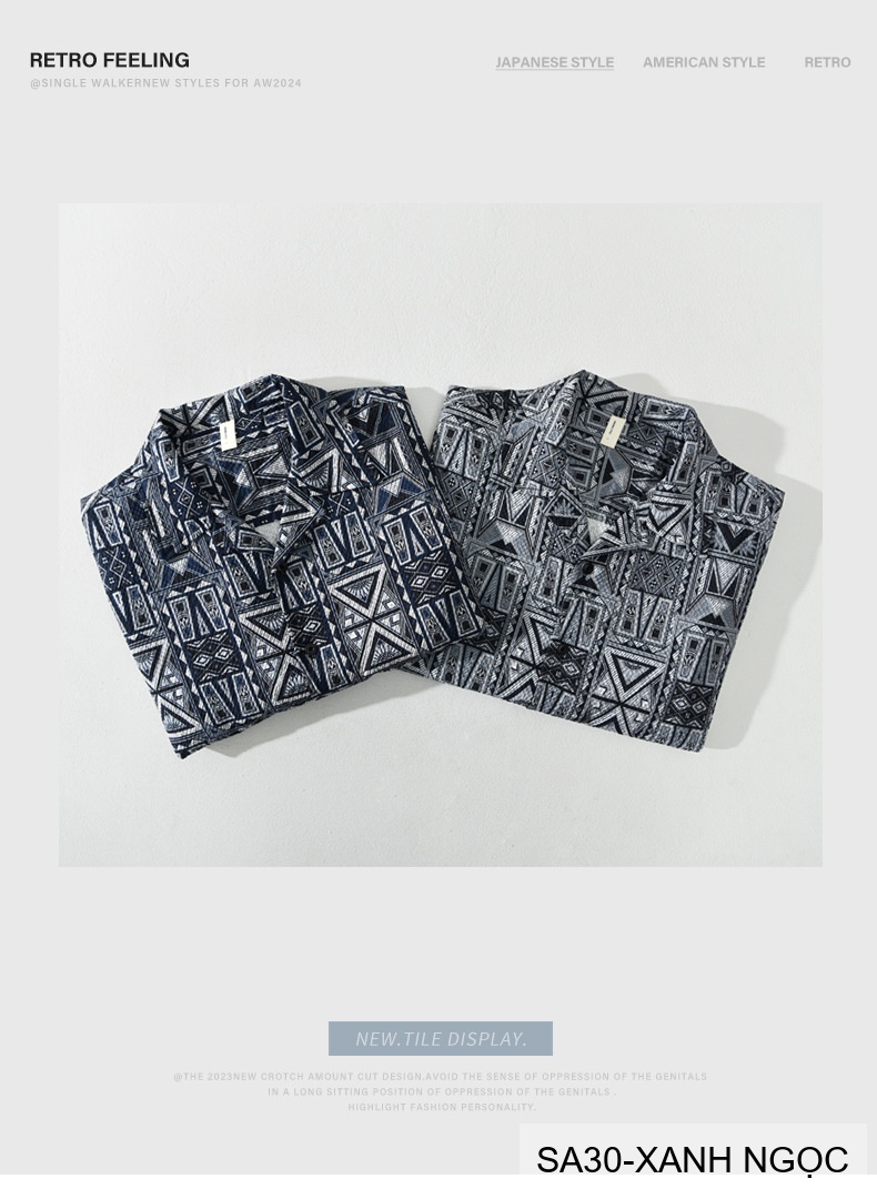 SA30 - Áo sơ mi nam ngắn tay in hoa kiểu Nhật, chất liệu polyester mềm mại, phong cách tươi tắn_thumbnail_9